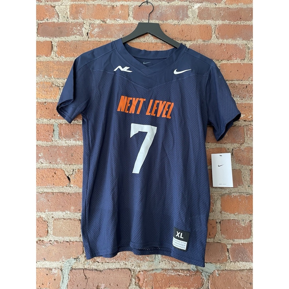 NWT Nike Mesh Flag Football Jersey Youth Boy's XL navy blue Next Level 7 Dri-Fit